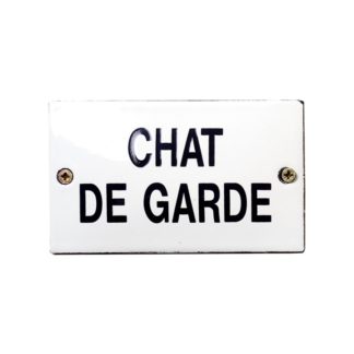 Plaque Chat De Garde La Compagnie Des Reclames